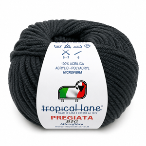 MICROFIBRA Pregiata BIG - Tropical Lane - Colore: 313 - GRIGIO SCURO - by LacariaRicami.Store