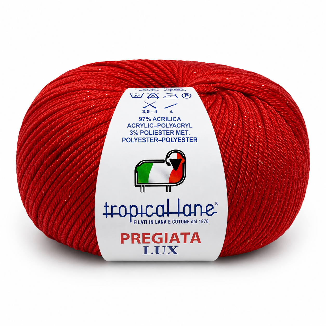 MICROFIBRA Pregiata Lux - Tropical Lane - Colore: 404 - ROSSO LUREX ROSSO - by LacariaRicami.Store