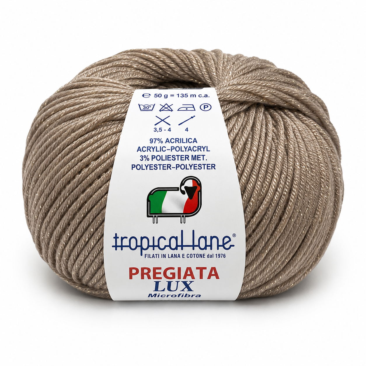 MICROFIBRA Pregiata Lux - Tropical Lane - Colore: 405 - TORTORA LUREX ORO - by LacariaRicami.Store