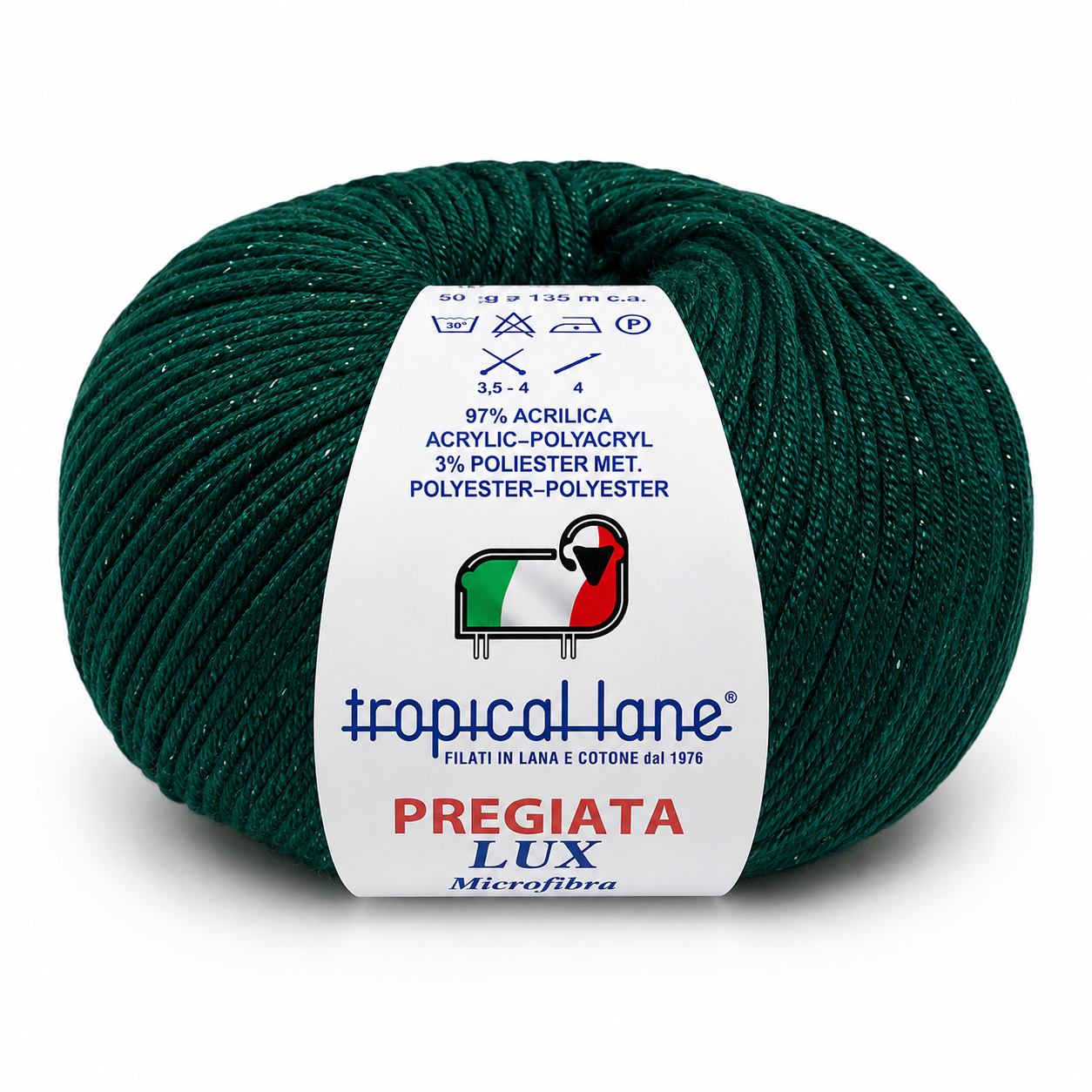 MICROFIBRA Pregiata Lux - Tropical Lane - Colore: 407 - VERDONE LUREX VERDONE - by LacariaRicami.Store