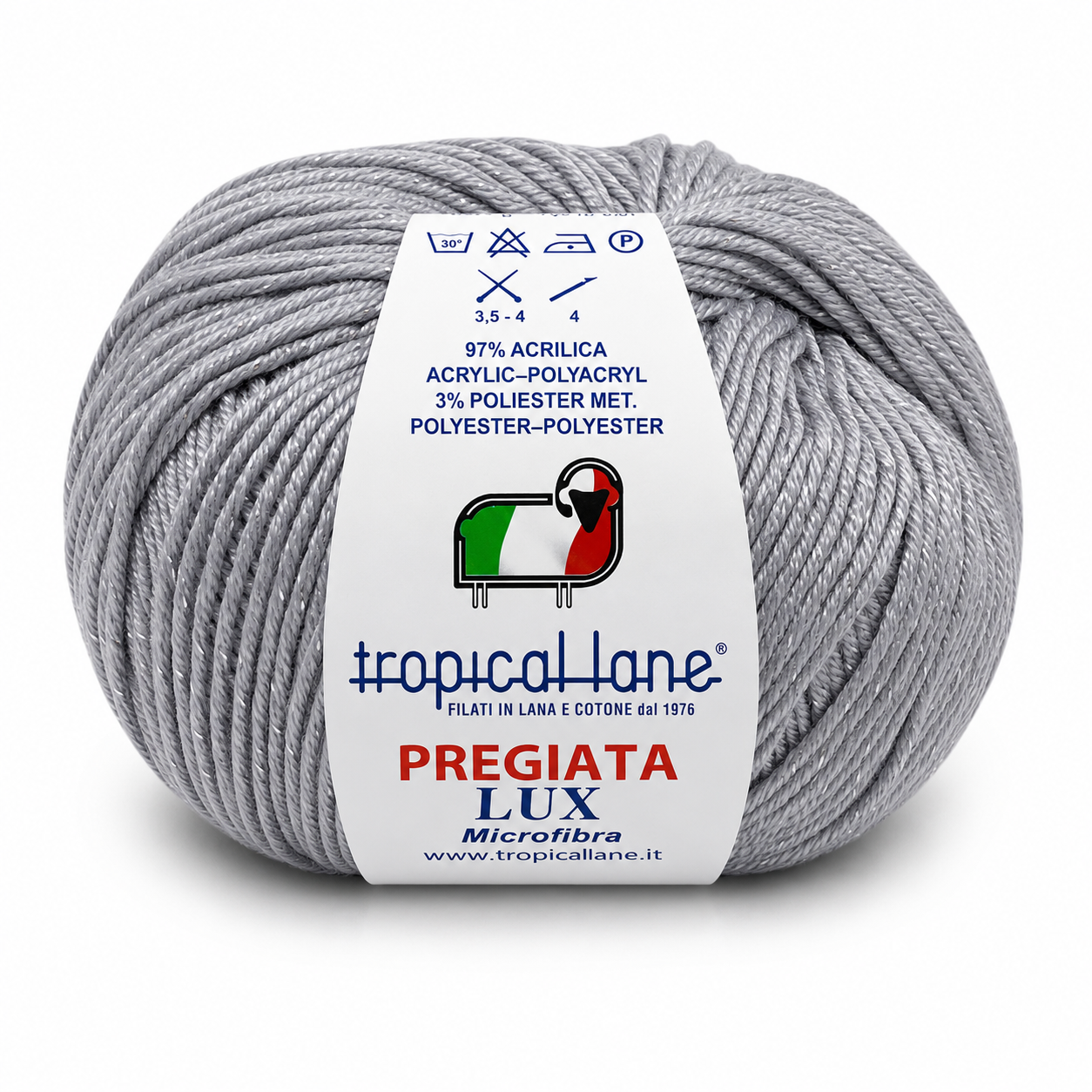 MICROFIBRA Pregiata Lux - Tropical Lane - Colore: 408 - GRIGIO CHIARO LUREX ARGENTO - by LacariaRicami.Store