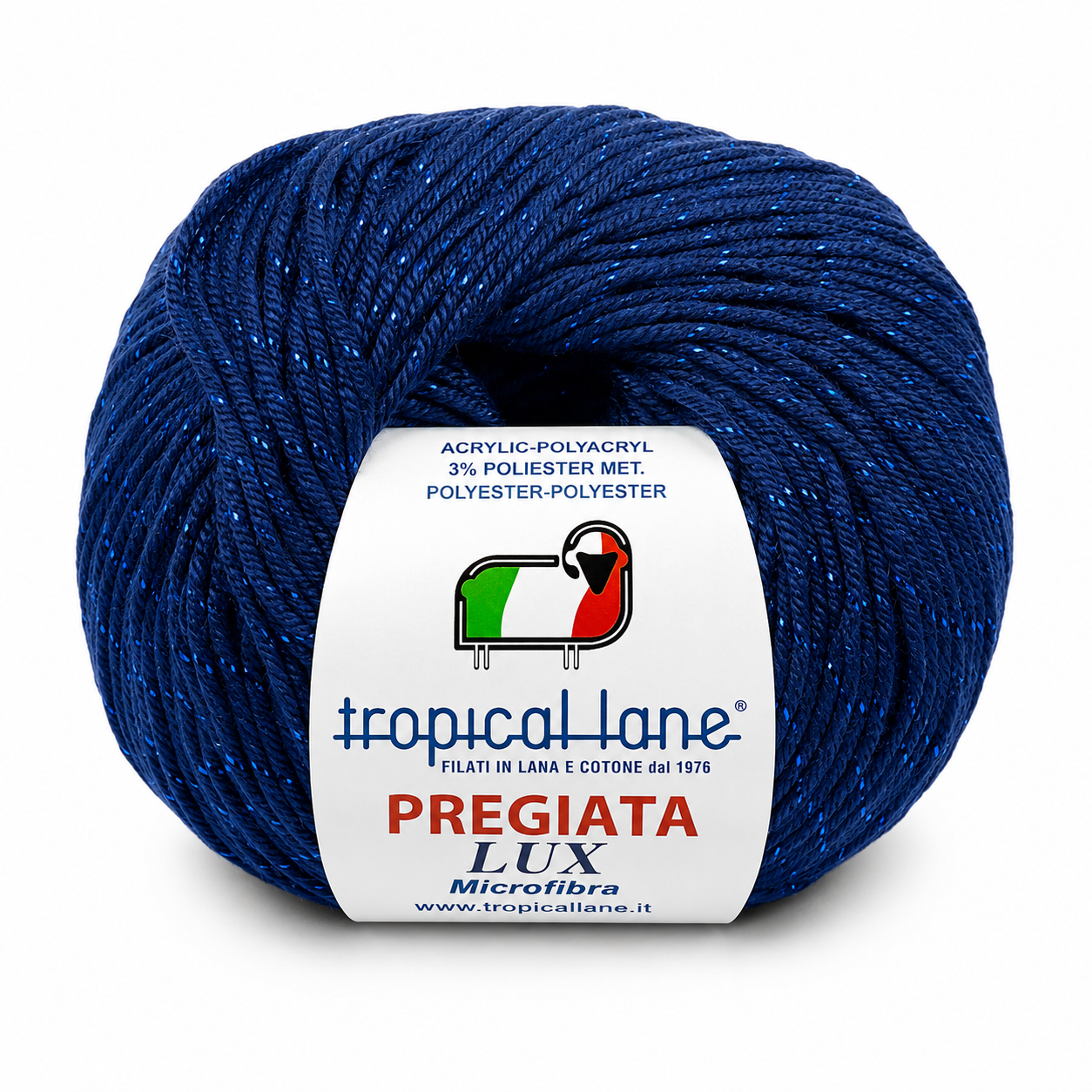 MICROFIBRA Pregiata Lux - Tropical Lane - Colore: 412 - BLU LUREX BLU - by LacariaRicami.Store