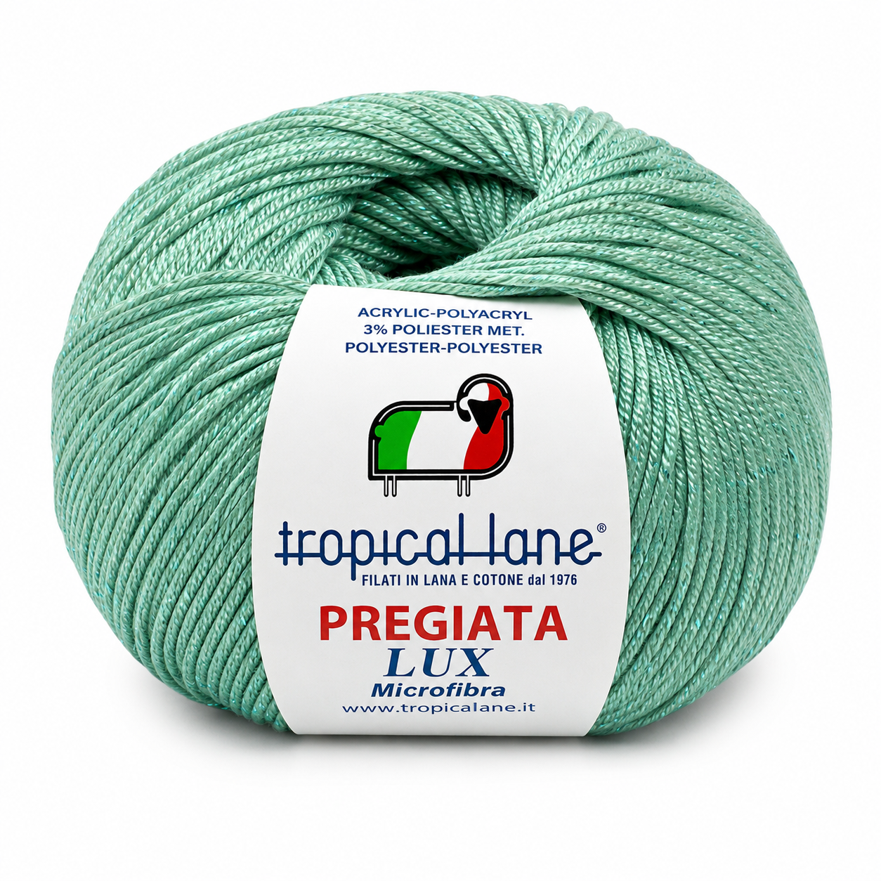 MICROFIBRA Pregiata Lux - Tropical Lane - Colore: 413 - VERDE MARE LUREX VERDE - by LacariaRicami.Store