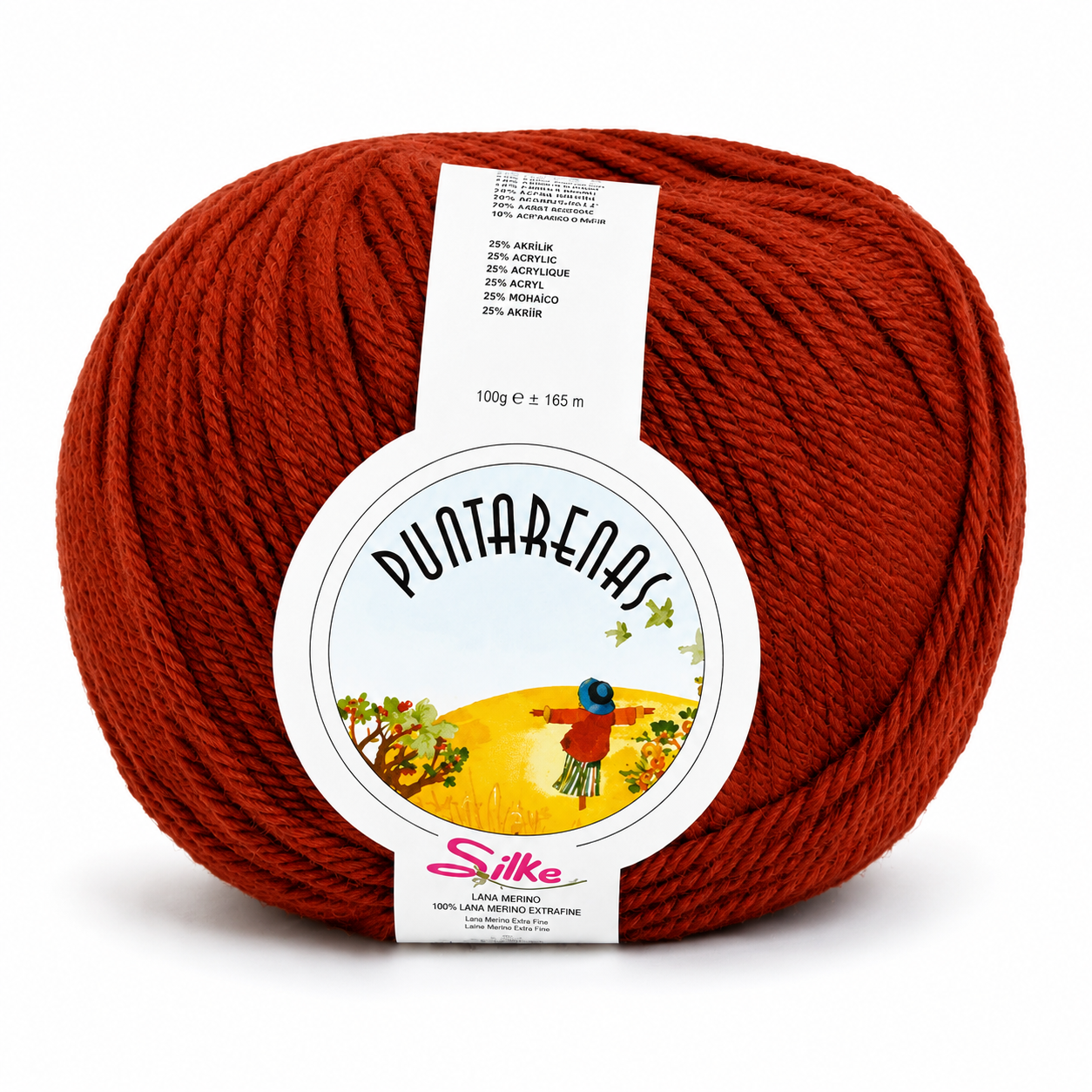Lana PUNTARENAS - Silke - Colore: 210 - ROSSO MATTONE - by LacariaRicami.Store