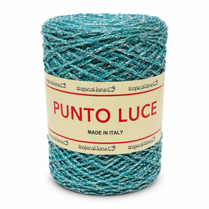 VISCOSA Punto Luce - Tropical Lane - Colore: 34 - VERDE MARE LUREX ARGENTO - by LacariaRicami.Store