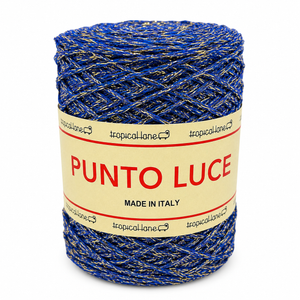 VISCOSA Punto Luce - Tropical Lane - Colore: 36 - BLU LUREX ORO - by LacariaRicami.Store