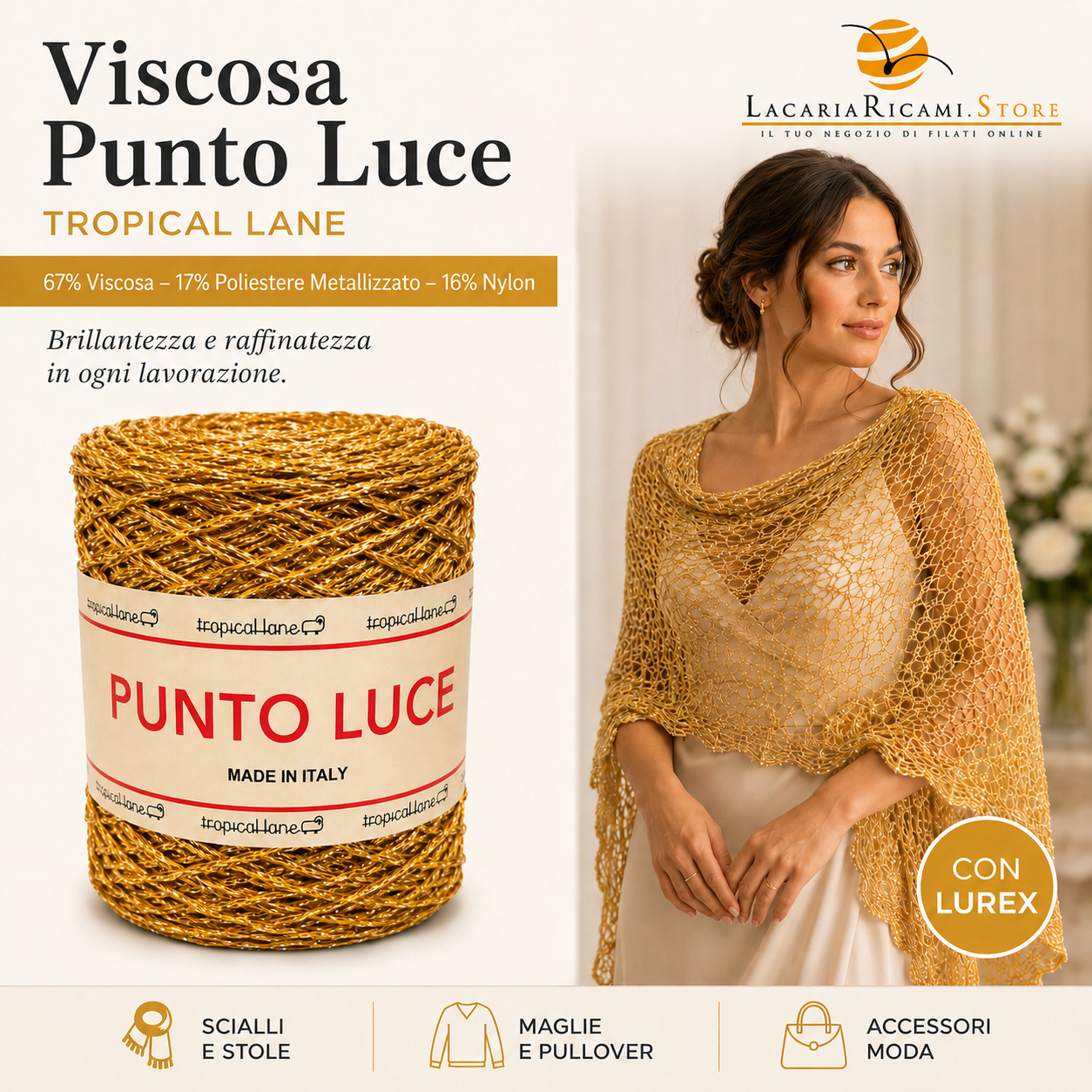 VISCOSA Punto Luce - Tropical Lane - Colore: - by LacariaRicami.Store