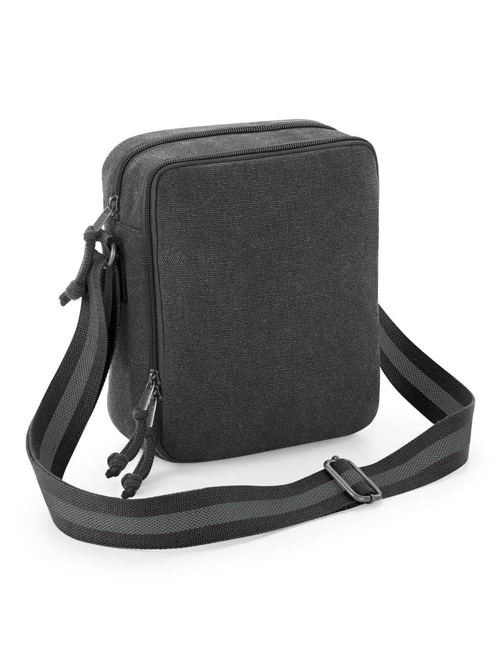 Borsa Mini reporter in tela vintage - QD614 | Essenziale - - LacariaRicami.Store