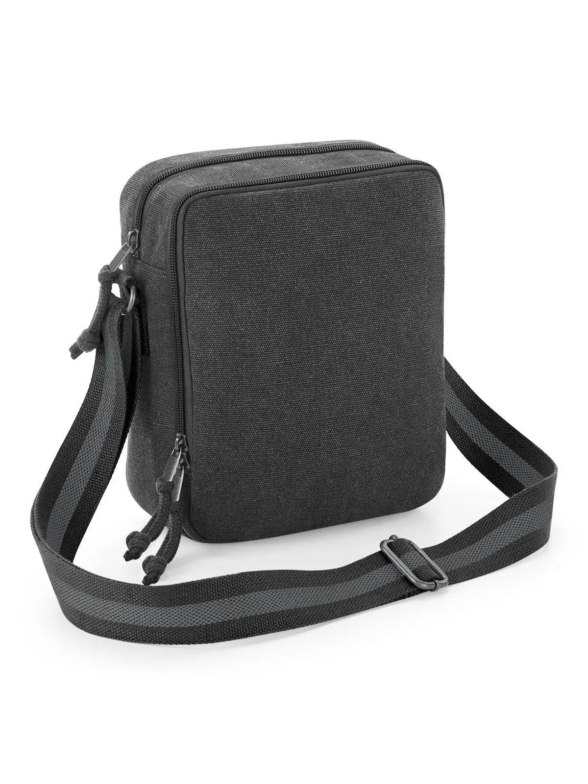 Borsa Mini reporter in tela vintage - QD614 - Colore: VINTAGE NERA - by LacariaRicami.Store