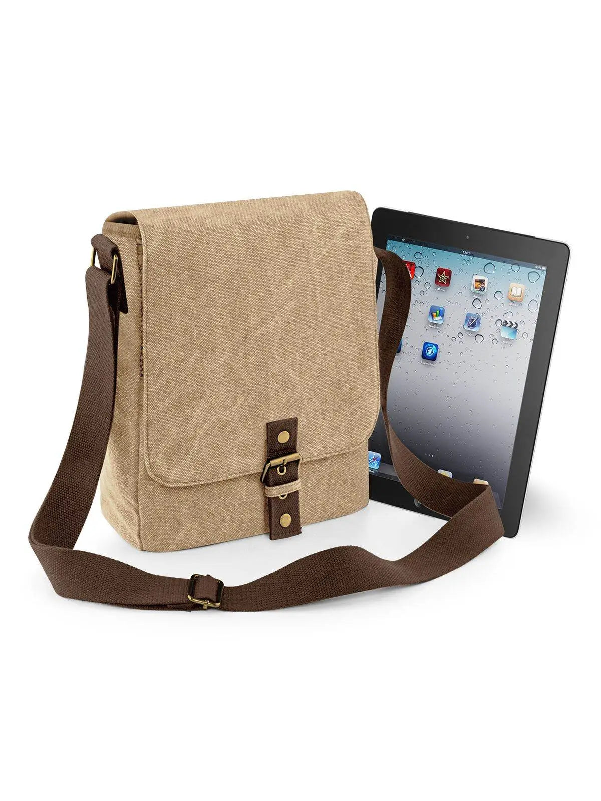 Borsa Reporter per iPad/Tablet in tela vintage - QD624 | Irresistibile - - LacariaRicami.Store