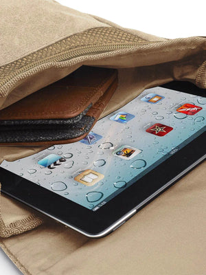 Borsa Reporter per iPad/Tablet in tela vintage - QD624 | Irresistibile - - LacariaRicami.Store