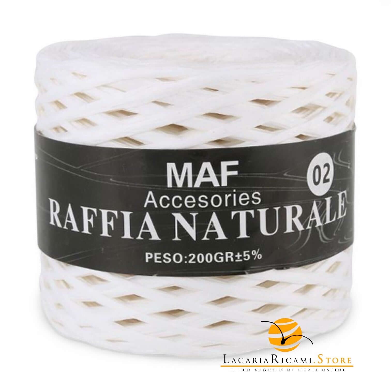 Rafia RAFFIA NATURALE - MAF Accessories - Colore: 02 - BIANCO - by LacariaRicami.Store