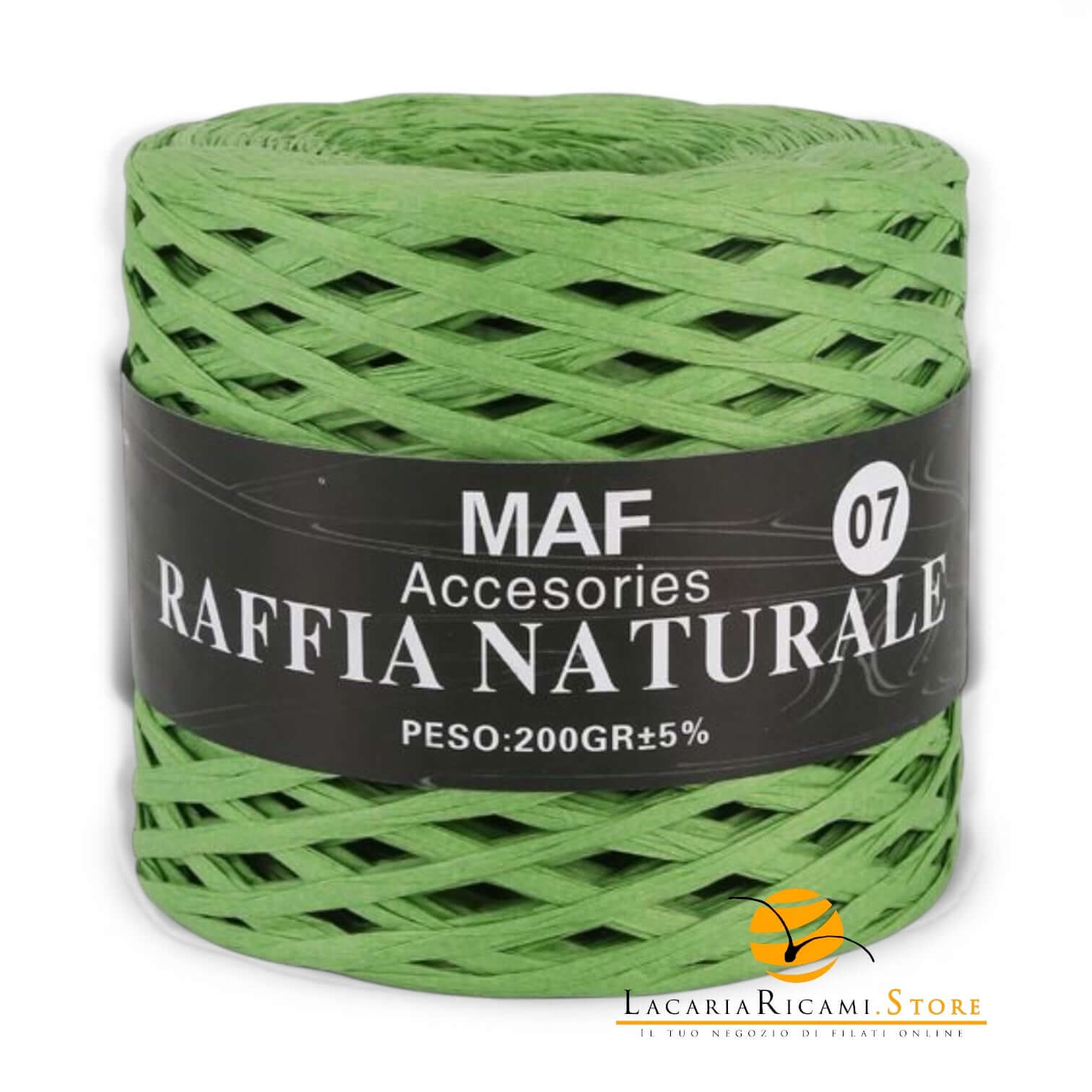 Rafia RAFFIA NATURALE - MAF Accessories - Colore: 07 - VERDE - by LacariaRicami.Store