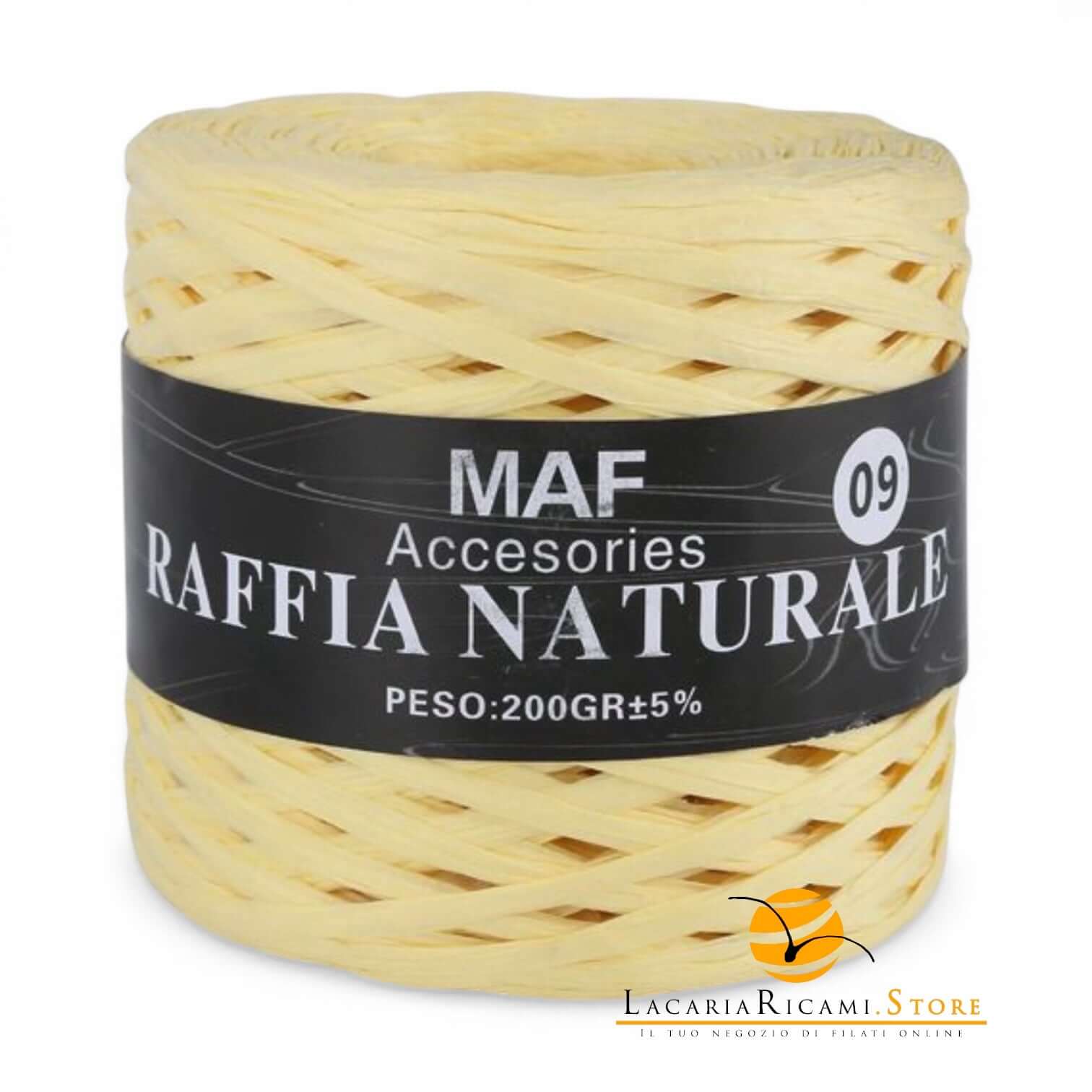 Rafia RAFFIA NATURALE - MAF Accessories - Colore: 09 - GIALLINO - by LacariaRicami.Store