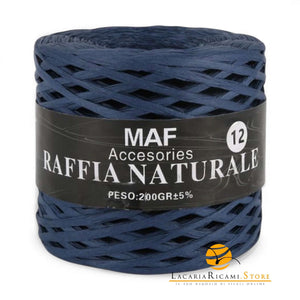 Rafia RAFFIA NATURALE - MAF Accessories - Colore: 12 - BLU SCURO - by LacariaRicami.Store