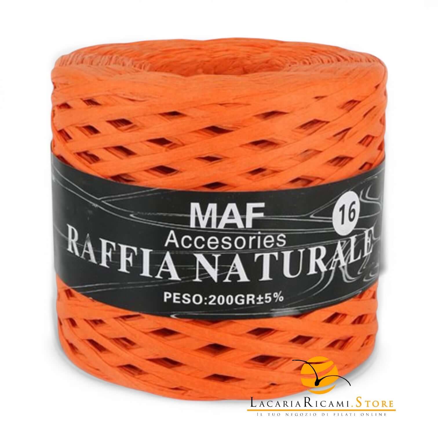 Rafia RAFFIA NATURALE - MAF Accessories - Colore: 16 - ARANCIONE - by LacariaRicami.Store