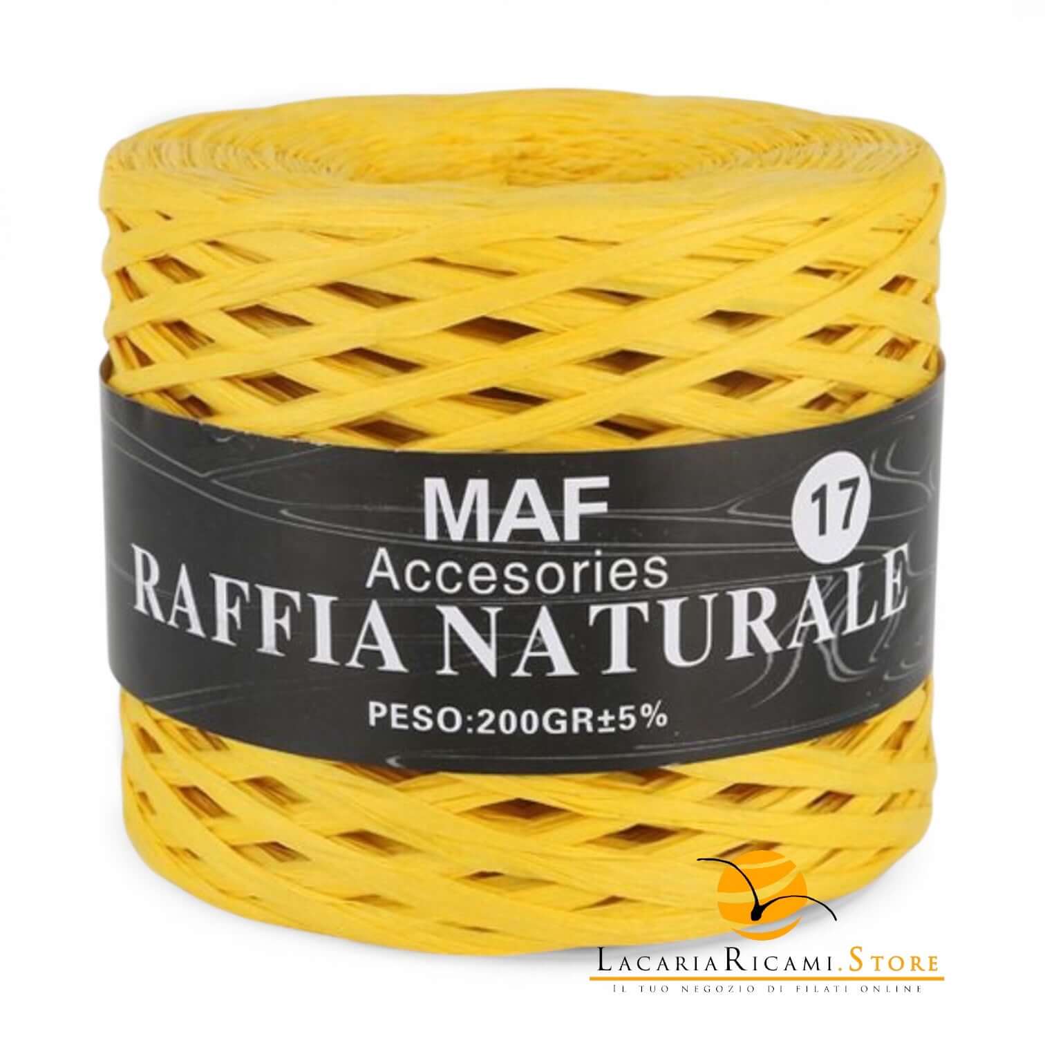 Rafia RAFFIA NATURALE - MAF Accessories - Colore: 17 - GIALLO - by LacariaRicami.Store