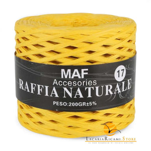 Rafia RAFFIA NATURALE - MAF Accessories - Colore: 17 - GIALLO - by LacariaRicami.Store