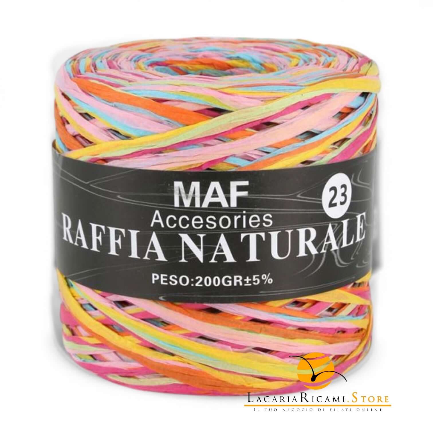 Rafia RAFFIA NATURALE - MAF Accessories - Colore: 23 - GIALLO MIX - by LacariaRicami.Store