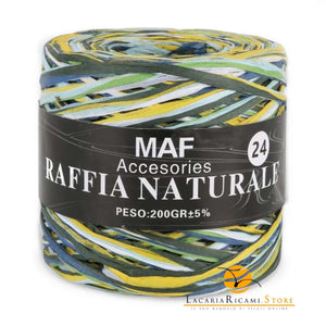Rafia RAFFIA NATURALE - MAF Accessories - Colore: 24 - VERDE MIX - by LacariaRicami.Store
