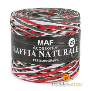 Rafia RAFFIA NATURALE - MAF Accessories - Colore: 25 - ROSSO MIX - by LacariaRicami.Store