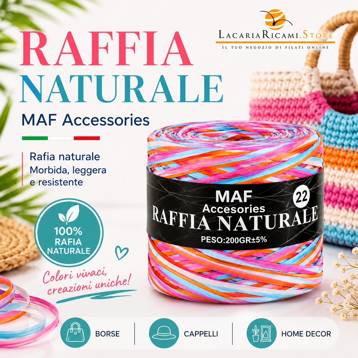 Rafia RAFFIA NATURALE - MAF Accessories - Colore: - by LacariaRicami.Store