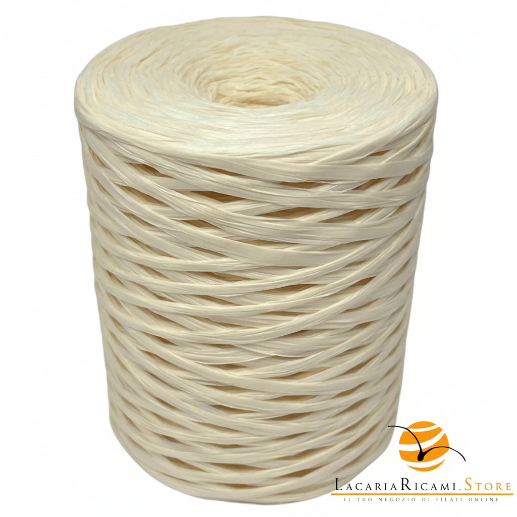 Rafia NATURALE - LacariaRicami.Store - Colore: 02 - PANNA - by LacariaRicami.Store