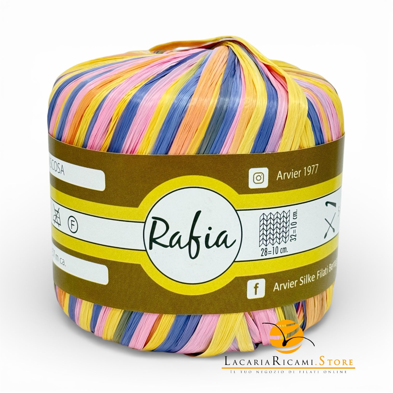 Viscosa RAFIA - GPTEX - Colore: 3220 - MIX COLOR LUX - by LacariaRicami.Store