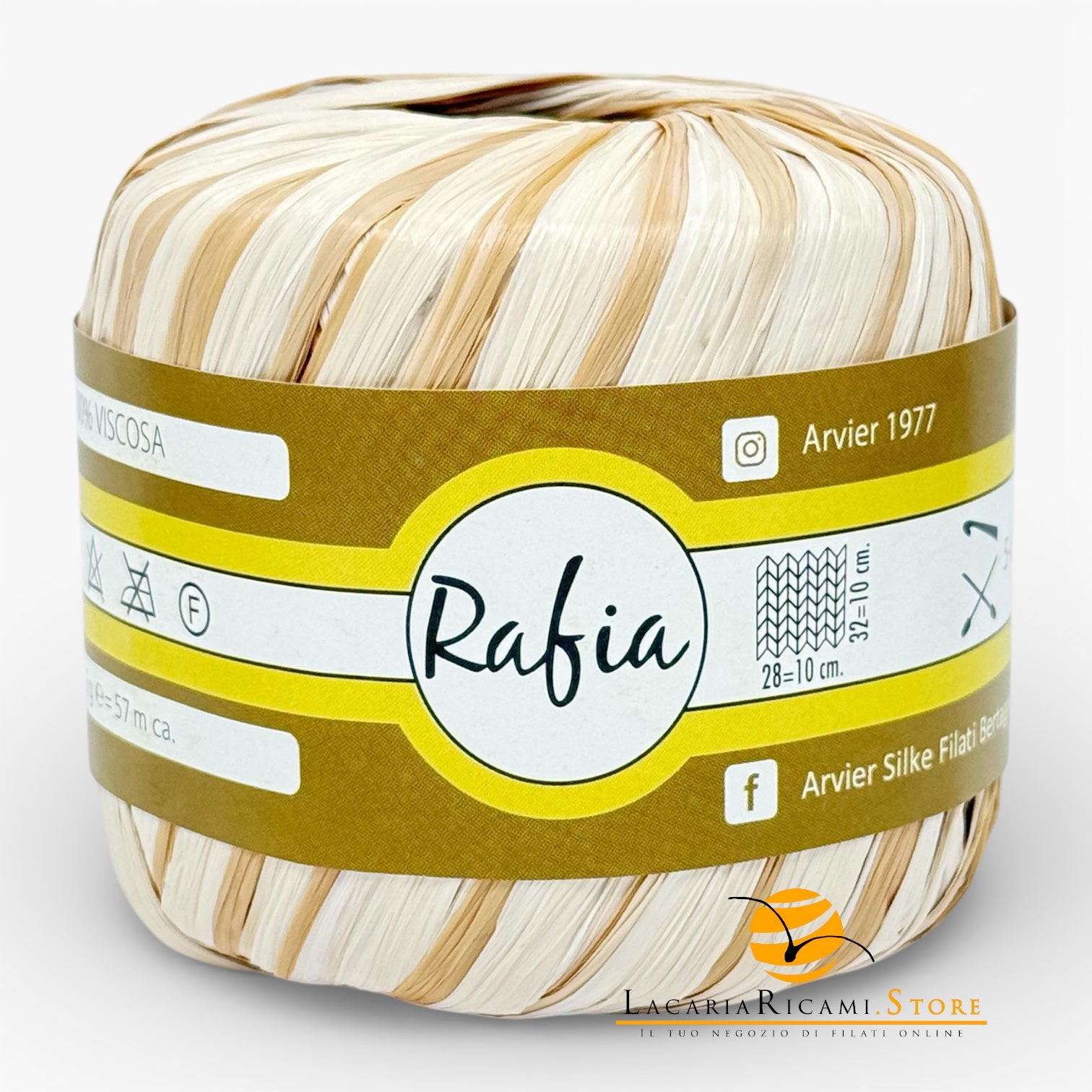 Viscosa RAFIA - GPTEX 335 - PANNA ECRÚ - LacariaRicami.Store