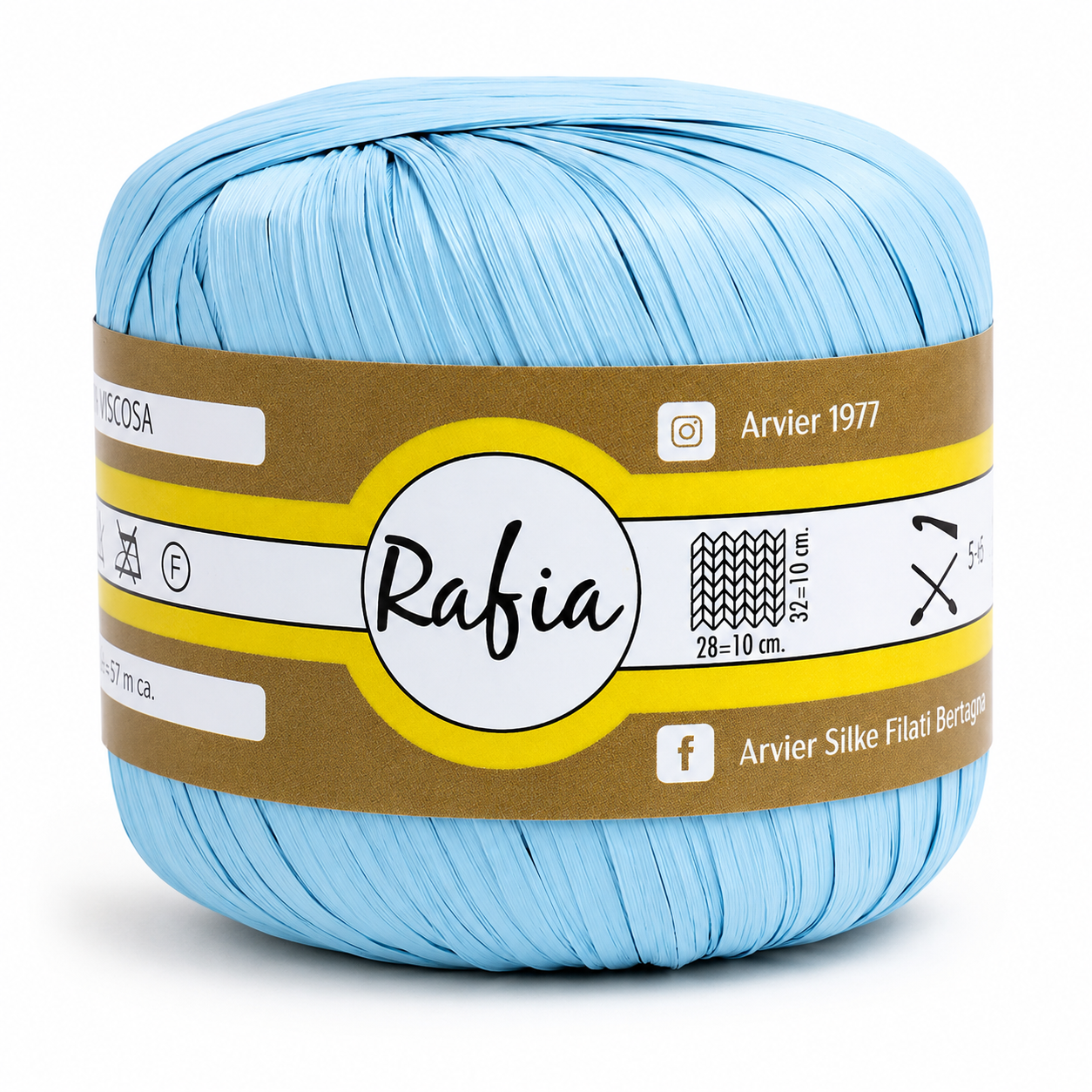 Viscosa RAFIA - GPTEX - Colore: 02 - CELESTE - by LacariaRicami.Store