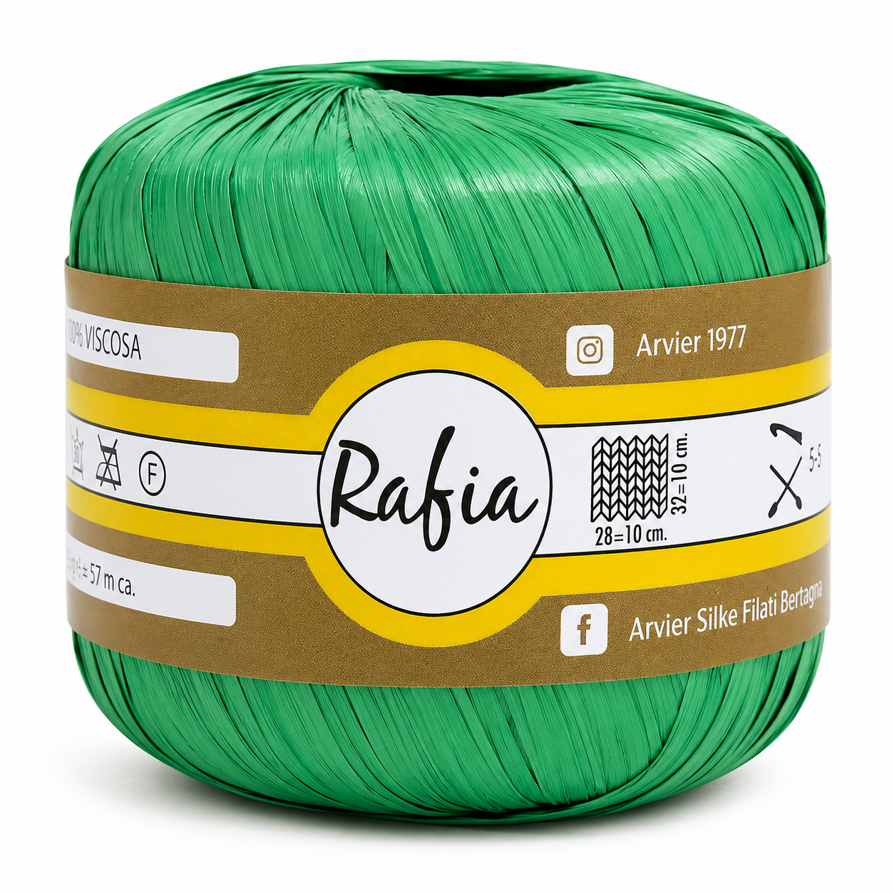Viscosa RAFIA - GPTEX - Colore: 11 - VERDE - by LacariaRicami.Store