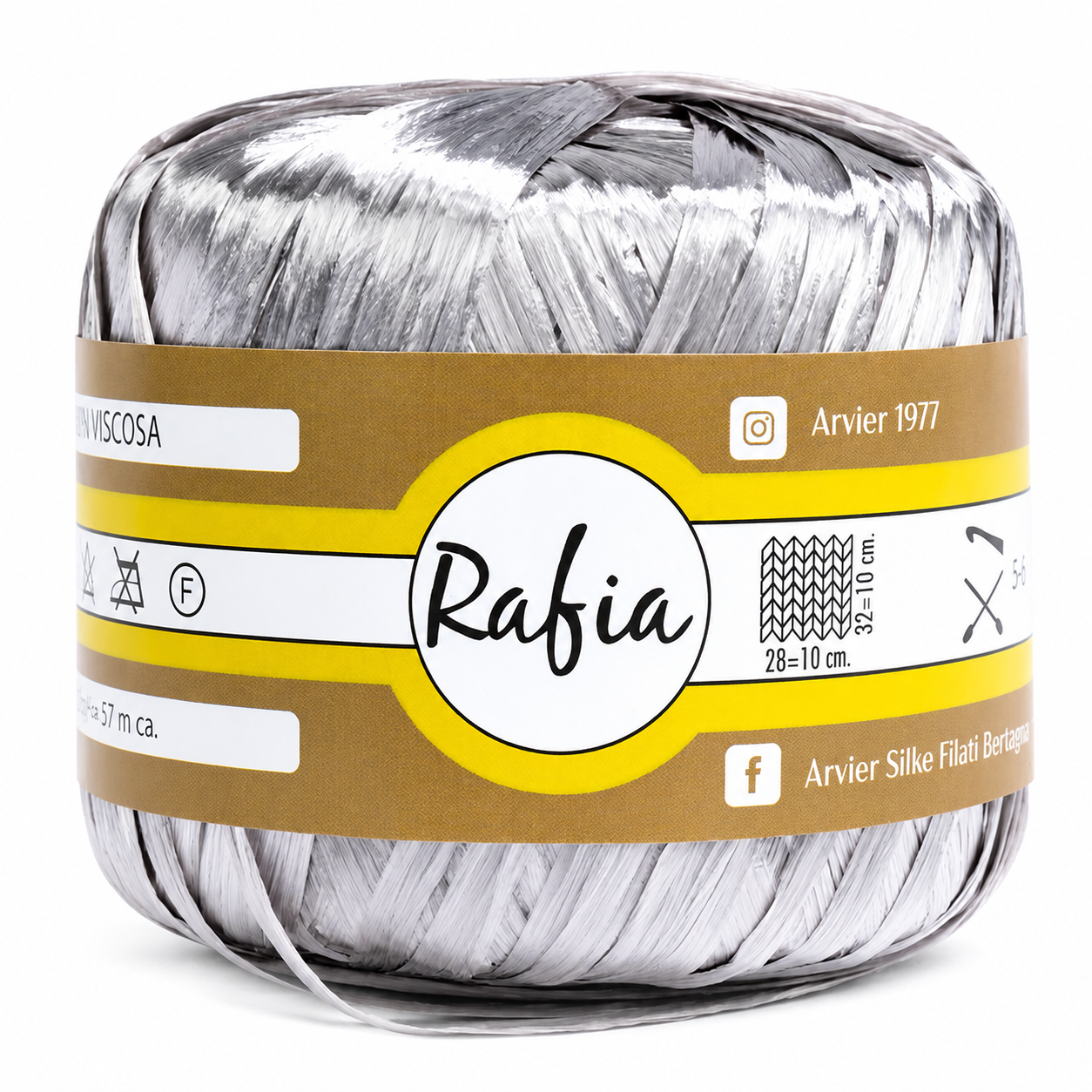 Viscosa RAFIA - GPTEX - Colore: 1616 - ARGENTO LUX - by LacariaRicami.Store