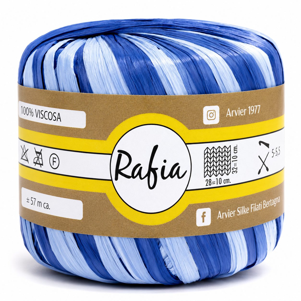 Viscosa RAFIA - GPTEX - Colore: 345 - CELESTE BLU - by LacariaRicami.Store
