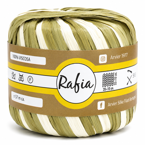 Viscosa RAFIA - GPTEX - Colore: 355 - VERDE - MIX - by LacariaRicami.Store