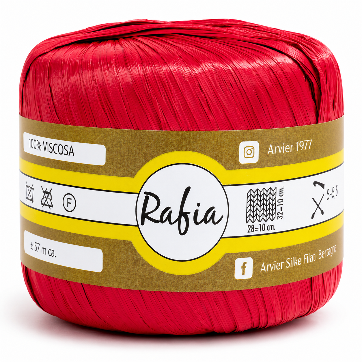 Viscosa RAFIA - GPTEX - Colore: 3650 - ROSSO FRAGOLA - by LacariaRicami.Store