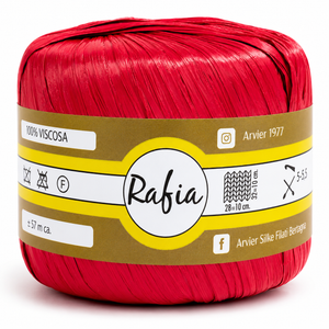 Viscosa RAFIA - GPTEX - Colore: 3650 - ROSSO FRAGOLA - by LacariaRicami.Store