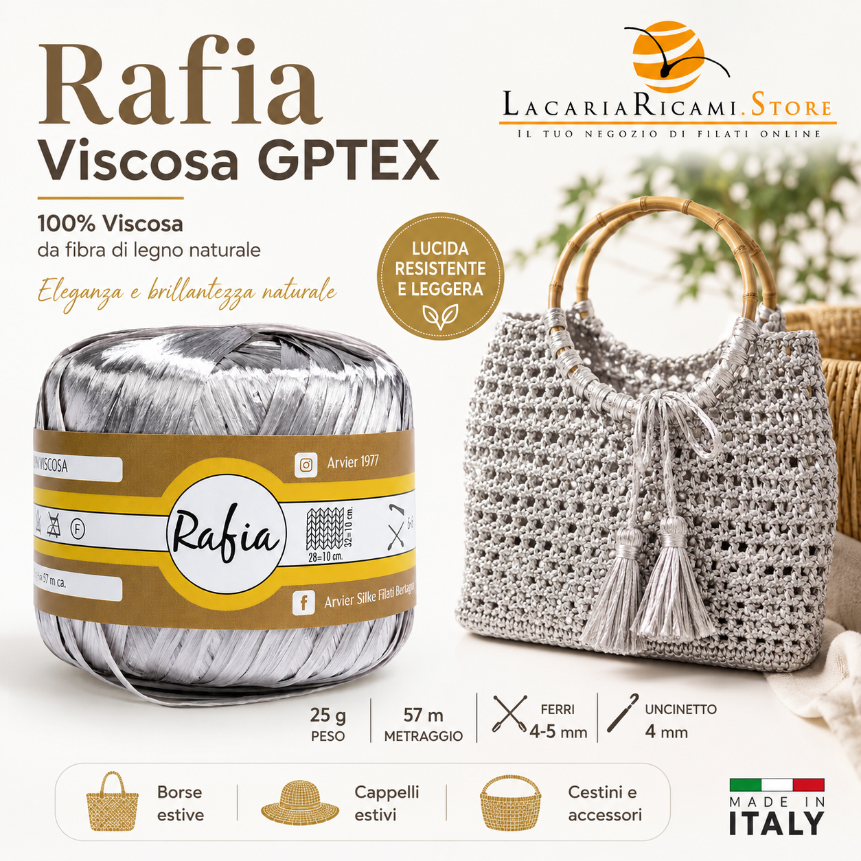 Viscosa RAFIA - GPTEX - Colore: - by LacariaRicami.Store