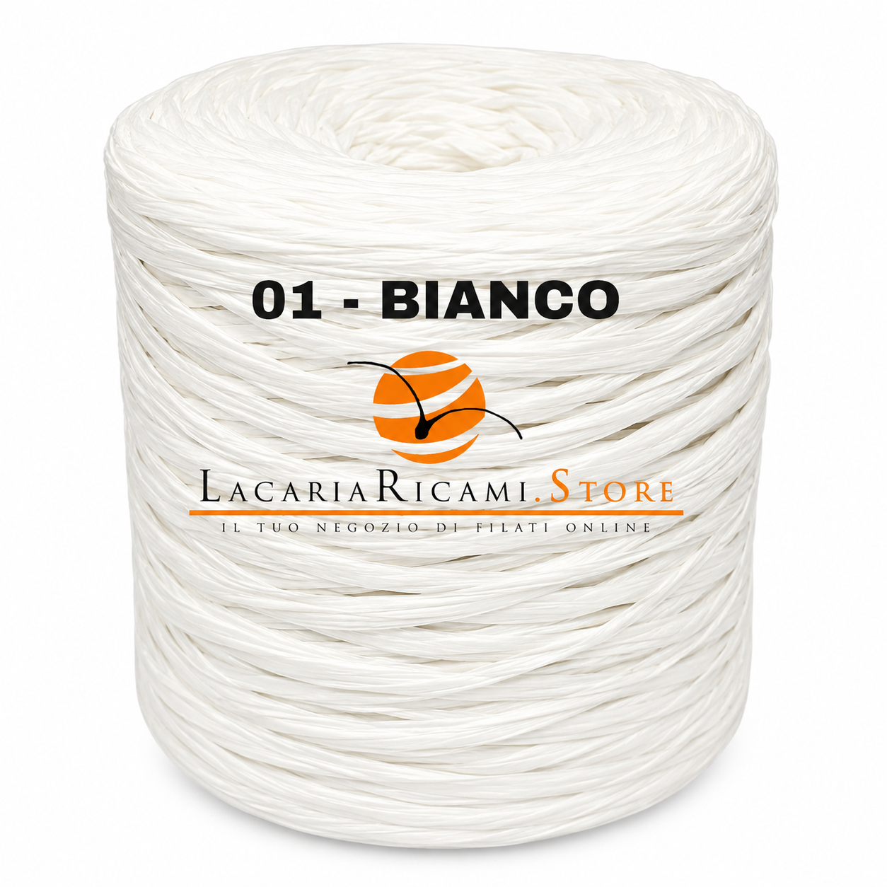 Rafia NATURALE - LacariaRicami.Store - Colore: 01 - BIANCO - by LacariaRicami.Store