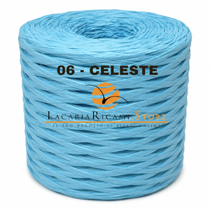 Rafia NATURALE - LacariaRicami.Store - Colore: 06 - CELESTE - by LacariaRicami.Store