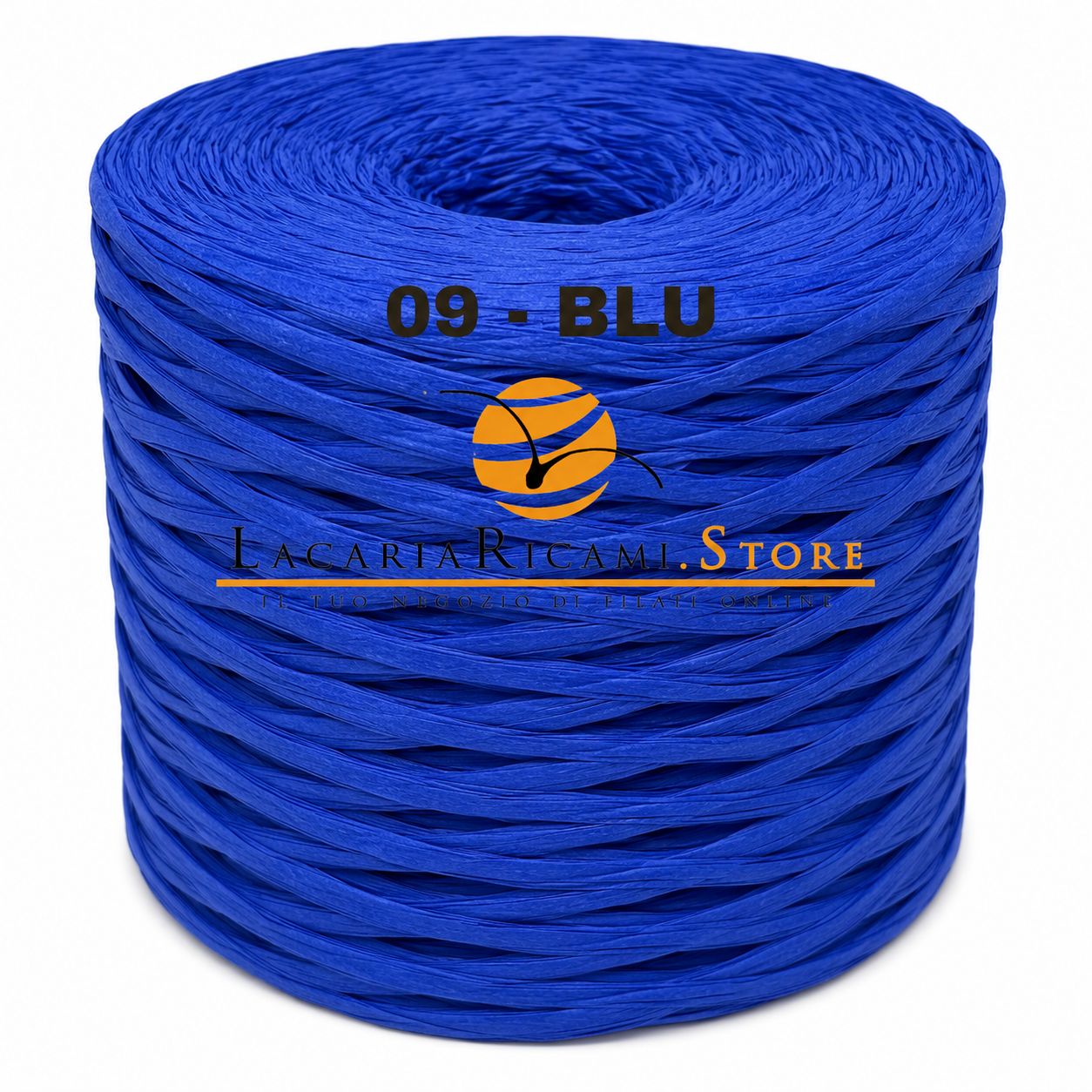 Rafia NATURALE - LacariaRicami.Store - Colore: 09 - BLU - by LacariaRicami.Store