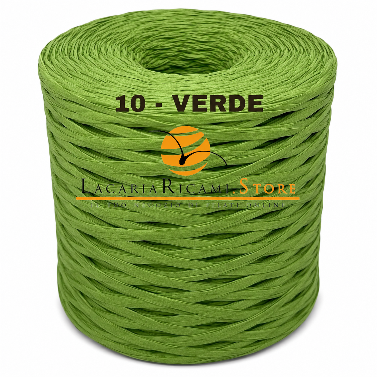 Rafia NATURALE - LacariaRicami.Store - Colore: 10 - VERDE - by LacariaRicami.Store