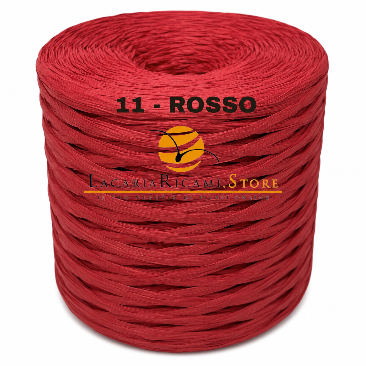 Rafia NATURALE - LacariaRicami.Store - Colore: 11 - ROSSO - by LacariaRicami.Store
