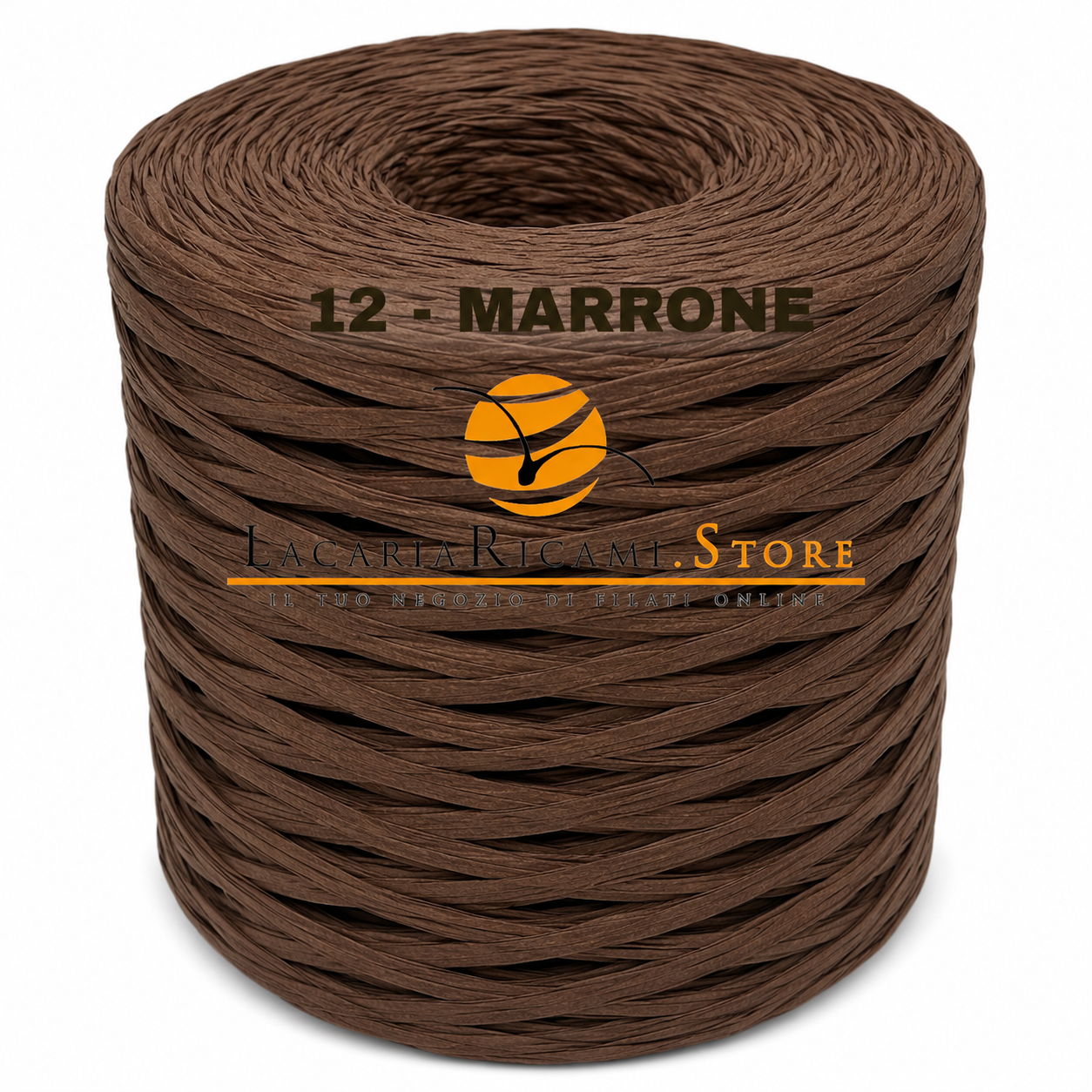 Rafia NATURALE - LacariaRicami.Store - Colore: 12 - MARRONE - by LacariaRicami.Store