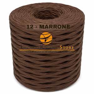 Rafia NATURALE - LacariaRicami.Store - Colore: 12 - MARRONE - by LacariaRicami.Store