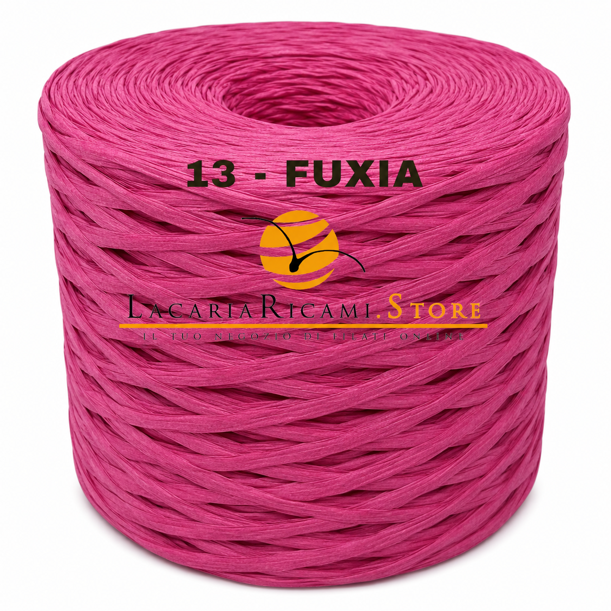 Rafia NATURALE - LacariaRicami.Store - Colore: 13 - FUXIA - by LacariaRicami.Store