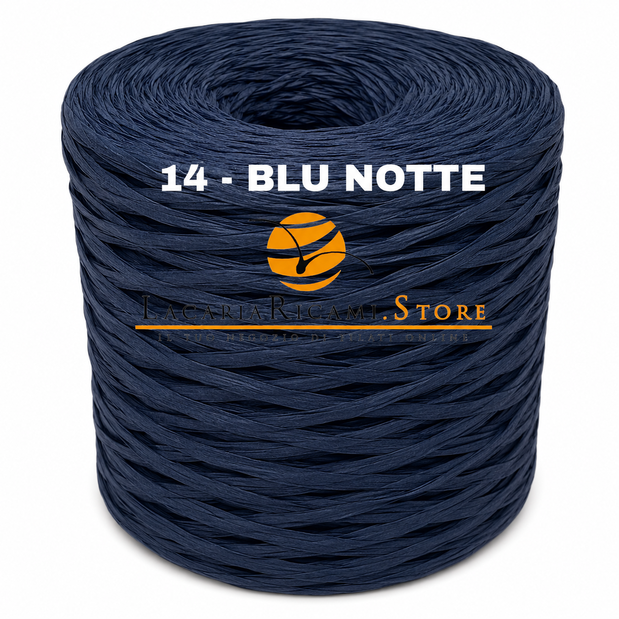 Rafia NATURALE - LacariaRicami.Store - Colore: 14 - BLU NOTTE - by LacariaRicami.Store