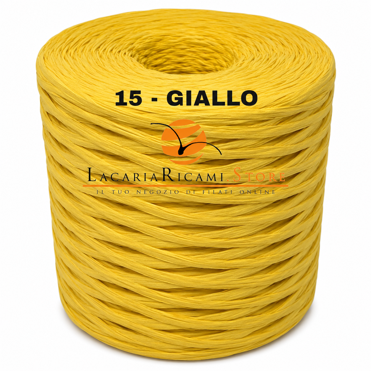 Rafia NATURALE - LacariaRicami.Store - Colore: 15 - GIALLO - by LacariaRicami.Store