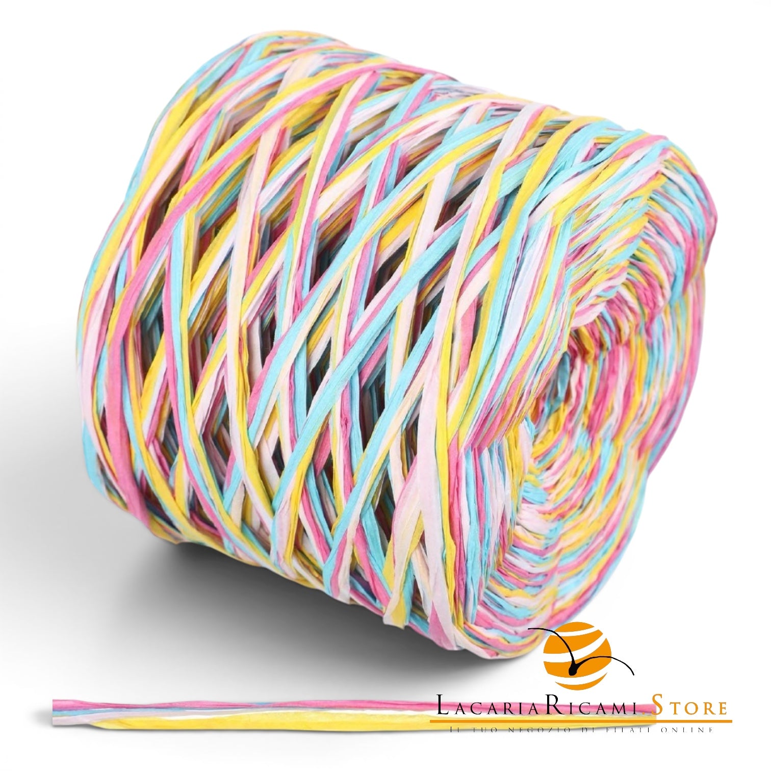 Rafia NATURALE - LacariaRicami.Store - Colore: 82 - MIX COLOR GIALLO - by LacariaRicami.Store