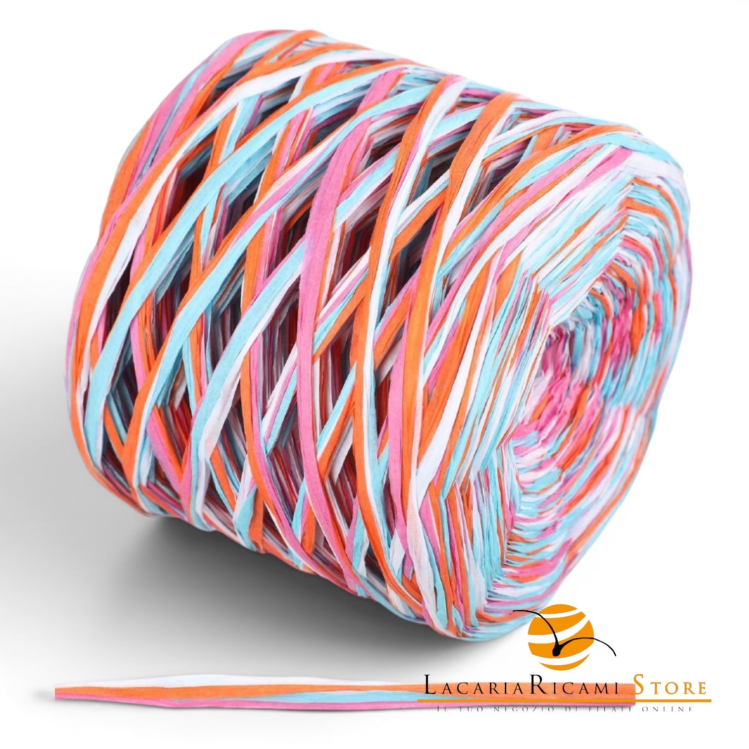 Rafia NATURALE - LacariaRicami.Store - Colore: 83 - MIX COLOR FUCSIA - by LacariaRicami.Store