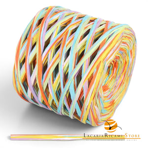 Rafia NATURALE - LacariaRicami.Store - Colore: 85 - MIX COLOR ARANCIO - by LacariaRicami.Store